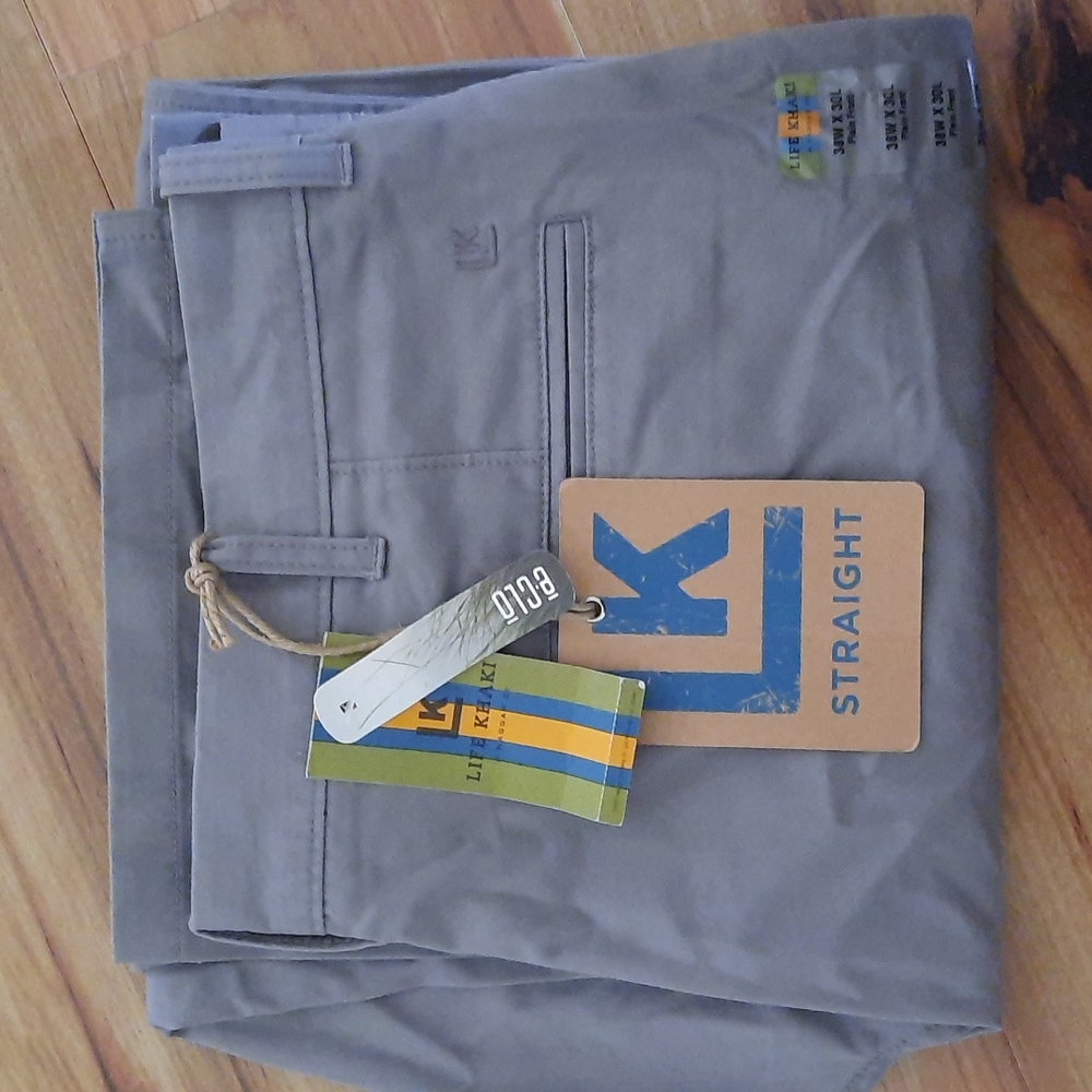 NWT Life Khaki pain front slacks - Picture 4 of 12
